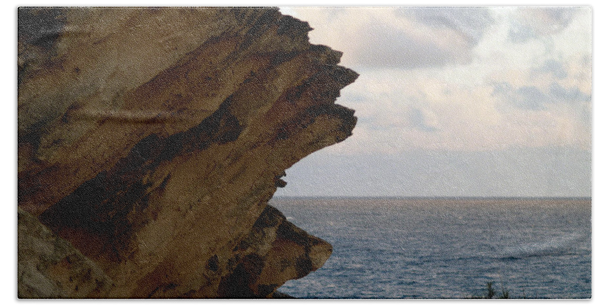 Lithified Cliffs Beach Towel featuring the photograph Nature's Sculptures VIII by Patricia Griffin Brett