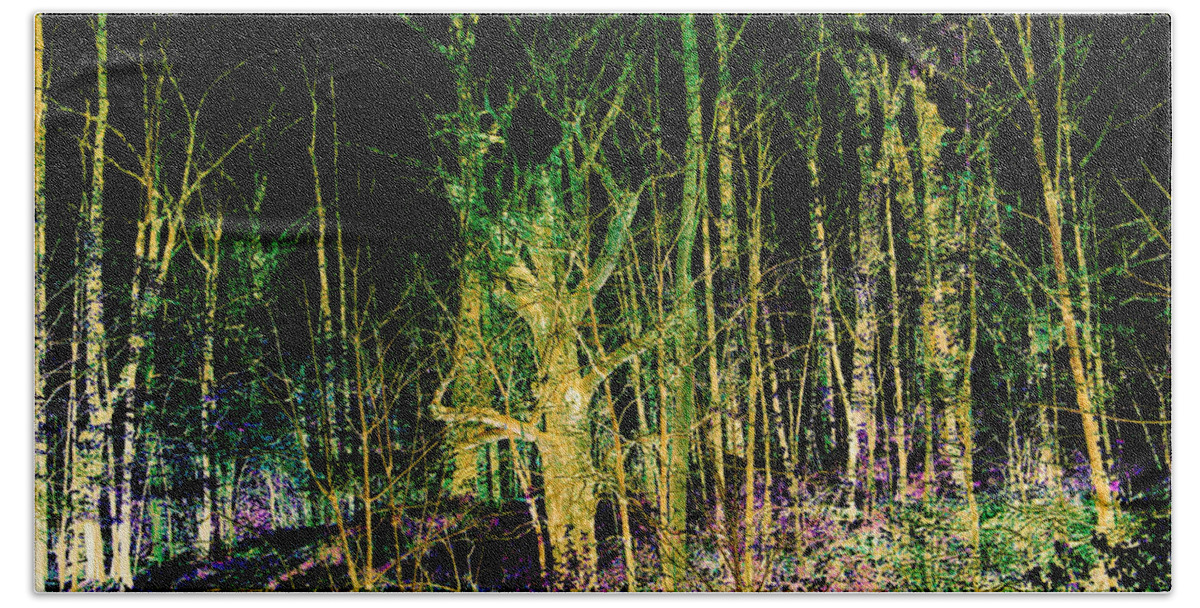 Trees Beach Towel featuring the photograph Negative Forest by David Yocum