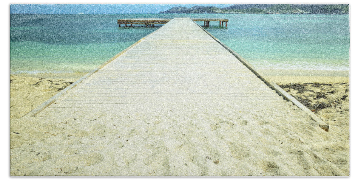 St. Maarten Beach Towel featuring the photograph Nettle Bay Dock by Luke Moore