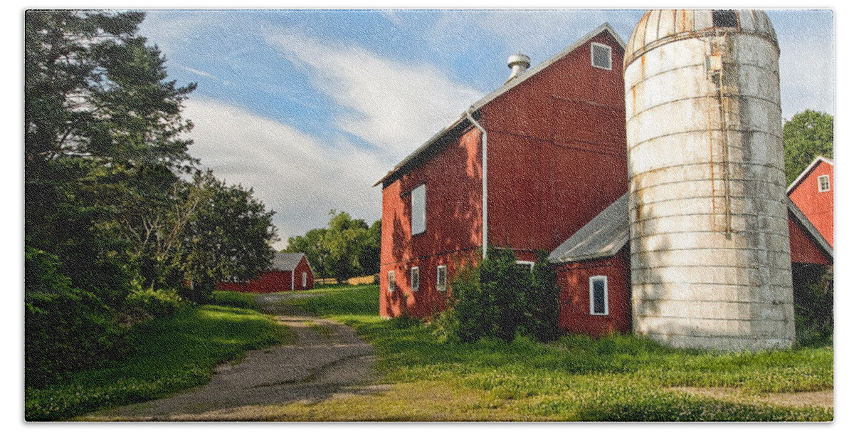 Bucolic Beach Towel featuring the photograph Newtown Barn by Bill Wakeley