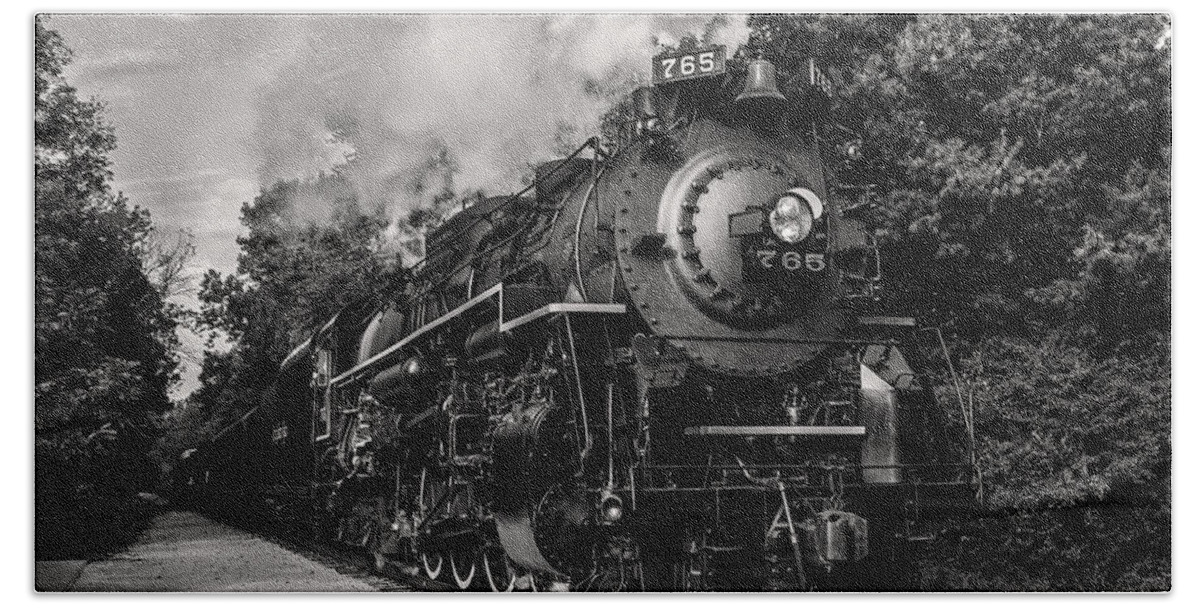 Steam Train Beach Towel featuring the photograph Nickel Plate Berkshire 765 by Dale Kincaid