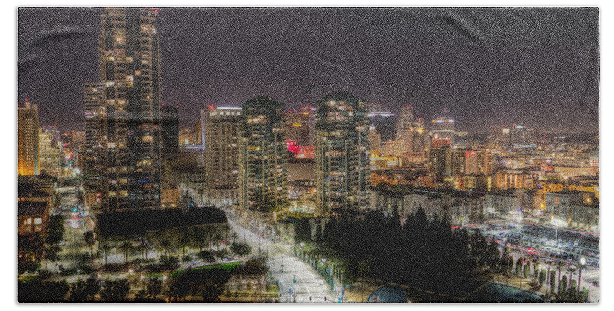 Night Beach Towel featuring the photograph Nighttime by Heidi Smith
