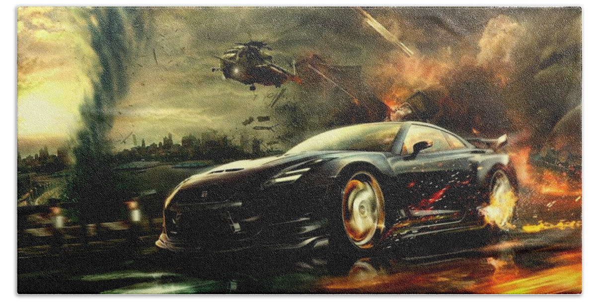 Nissan Gtr Beach Sheet featuring the photograph Nissan G T R by Movie Poster Prints