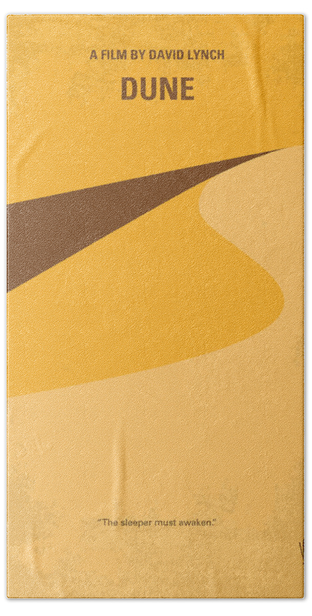 Dune Beach Towel featuring the digital art No251 My DUNE minimal movie poster by Chungkong Art