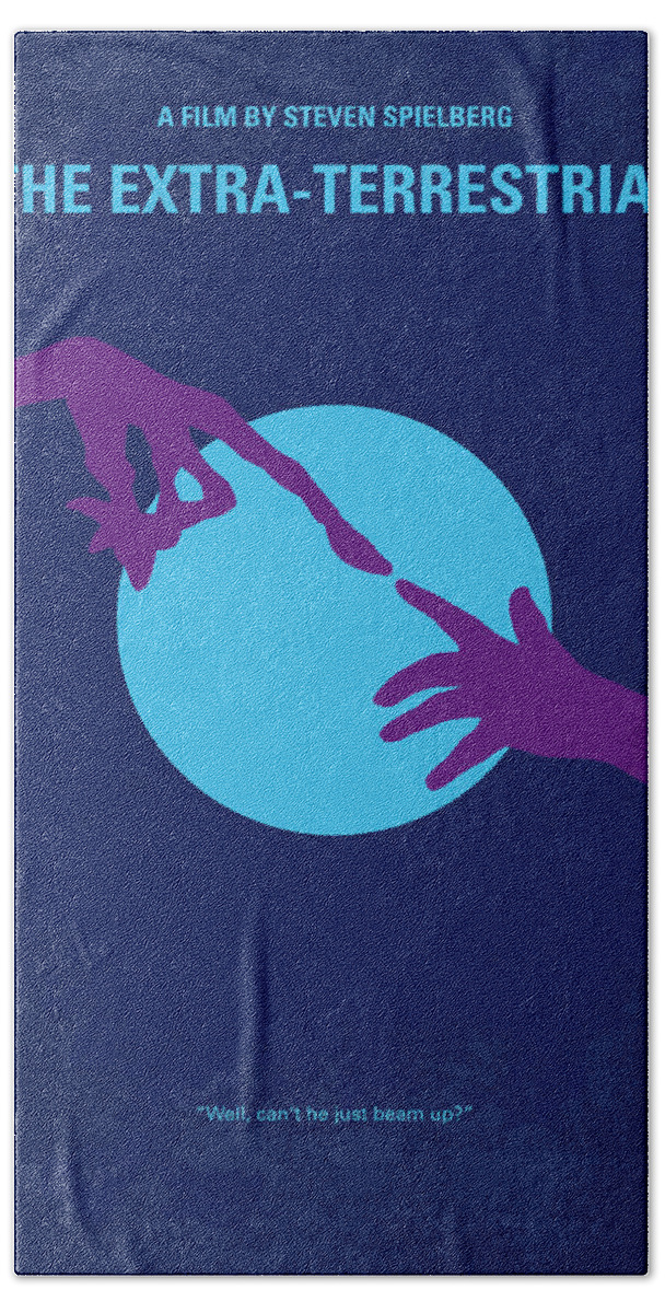 E.t. Beach Towel featuring the digital art No282 My ET minimal movie poster by Chungkong Art