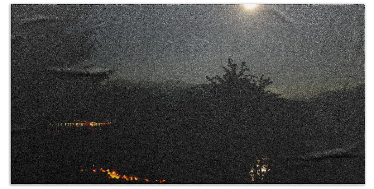 Moon Beach Towel featuring the photograph Nocturne in Switzerland by Jenny Setchell