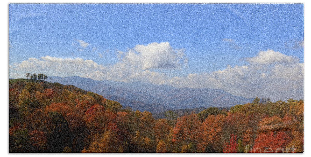 Max Patch Bald Beach Towel featuring the photograph North Carolina Mountains in the Fall by Jill Lang