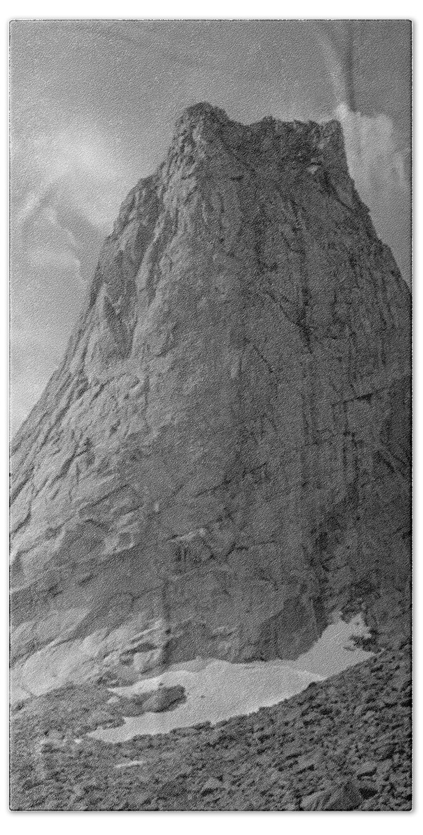 Pingora Peak Beach Sheet featuring the photograph 109649-BW-North Face Pingora Peak, Wind Rivers by Ed Cooper Photography