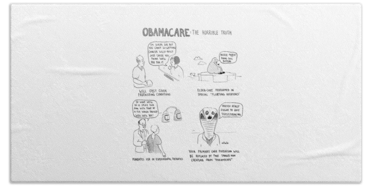 Obamacare The Horrible Truth Beach Sheet