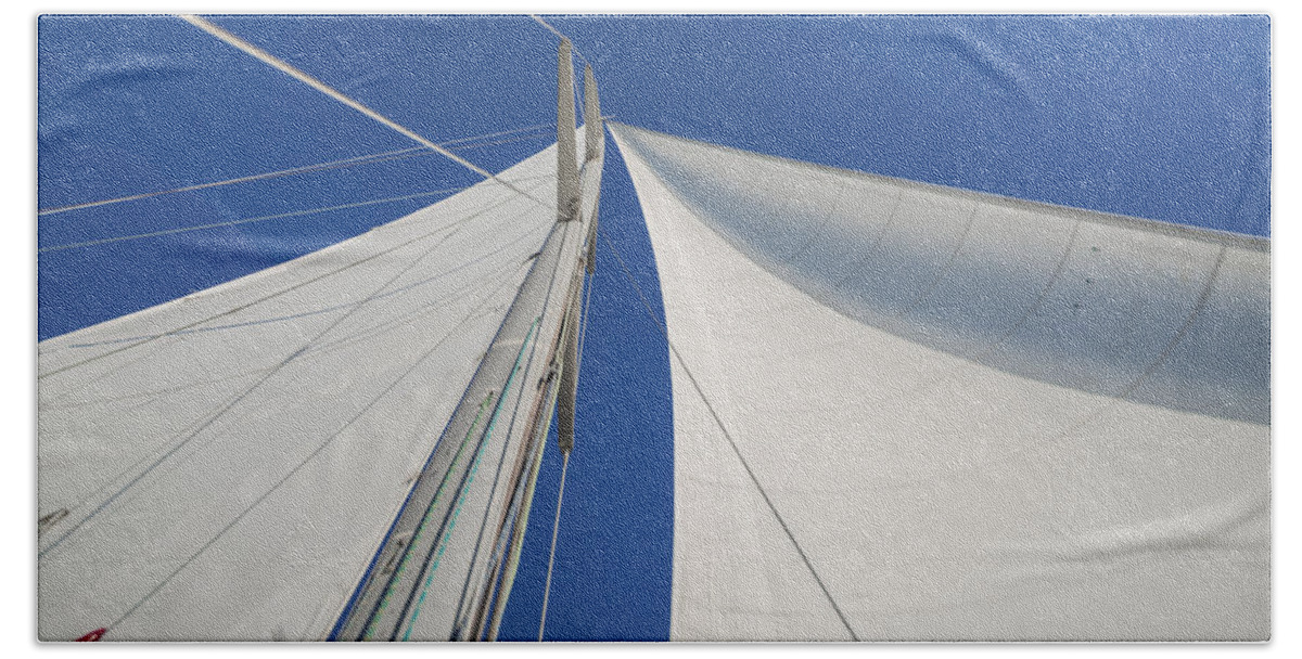 Sails Beach Towel featuring the photograph Obsession Sails 1 by Scott Campbell