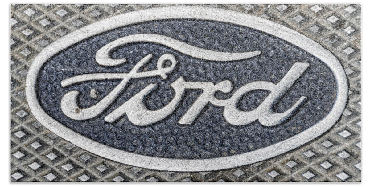 American Beach Towel featuring the photograph Old Ford Symbol by Paulo Goncalves