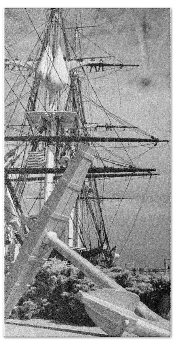 Ships Beach Sheet featuring the photograph Old Ironsides by John Schneider