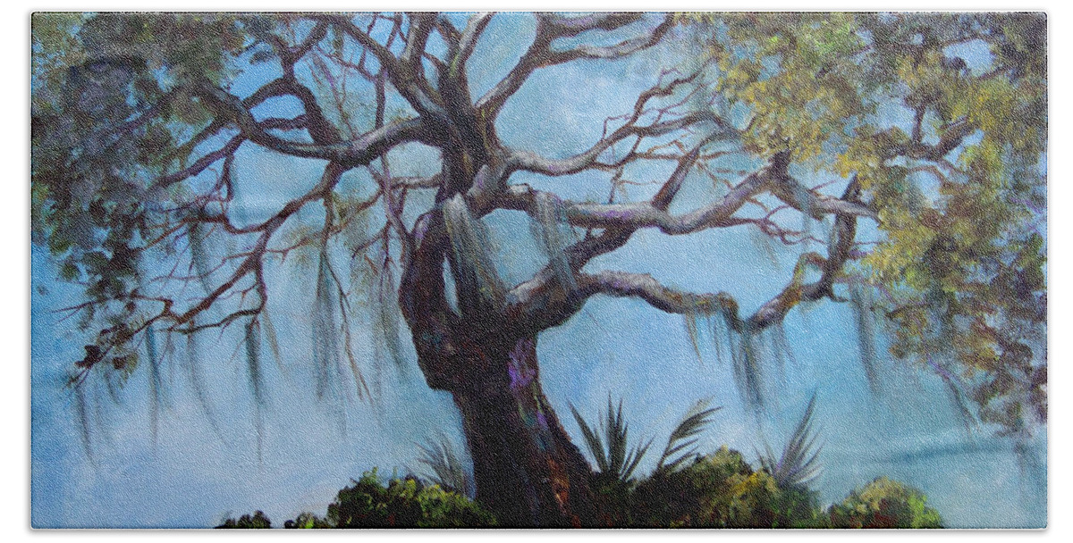 Oak Tree Beach Towel featuring the painting Old Oak by Deborah Smith