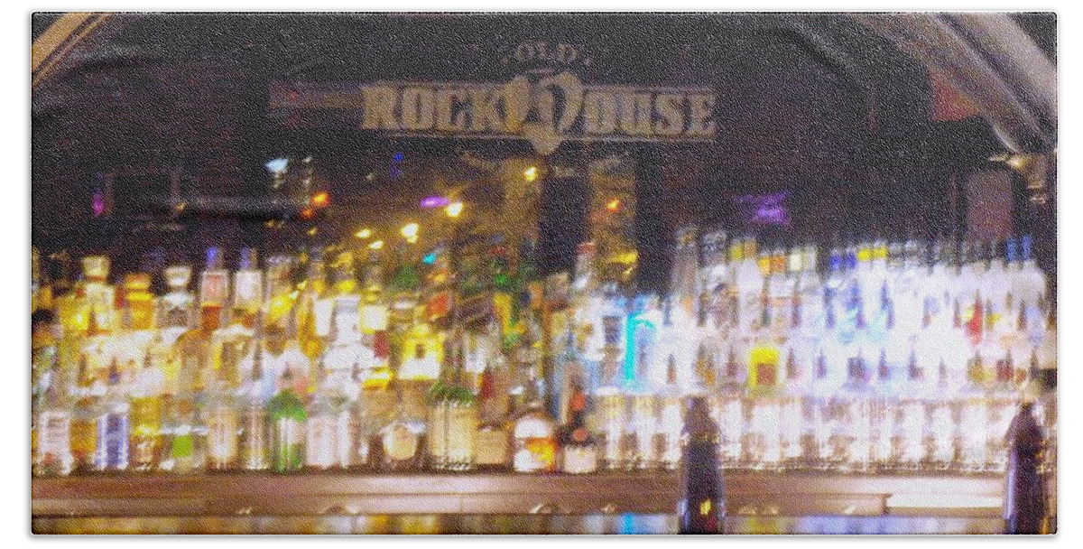 Old Rock House Beach Towel featuring the photograph Old Rock House Bar by Kelly Awad