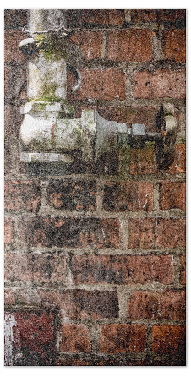 Urban Beach Towel featuring the photograph Old valve by Nigel R Bell