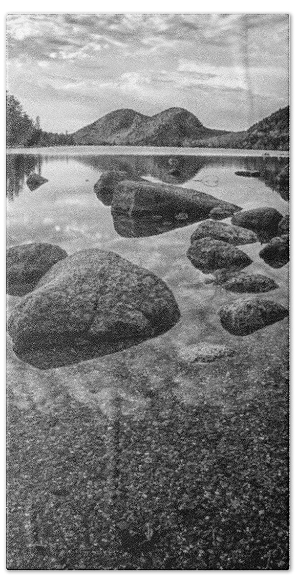 Acadia Beach Towel featuring the photograph On Jordan Pond by Kristopher Schoenleber