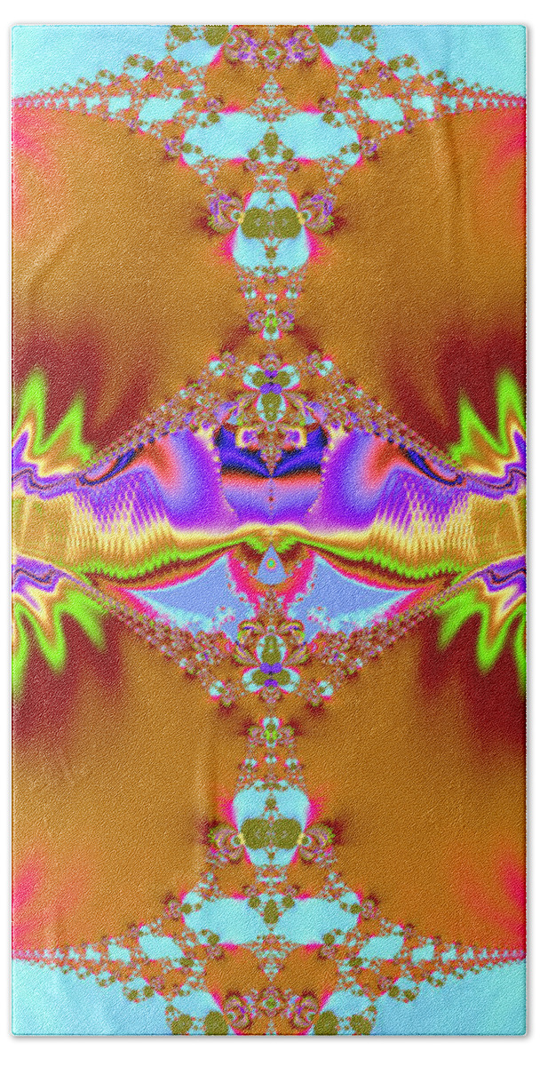 Abstract Beach Towel featuring the digital art On The Edge by Yvonne Johnstone