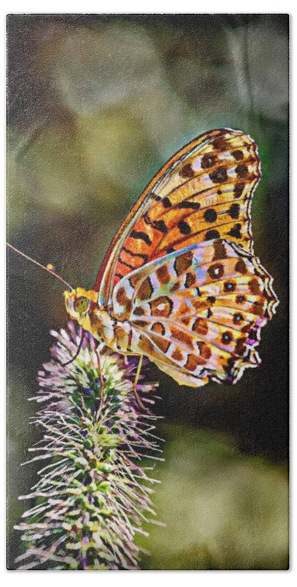 Artwork Beach Towel featuring the digital art On the Wings of a Butterfly... by Lilia S