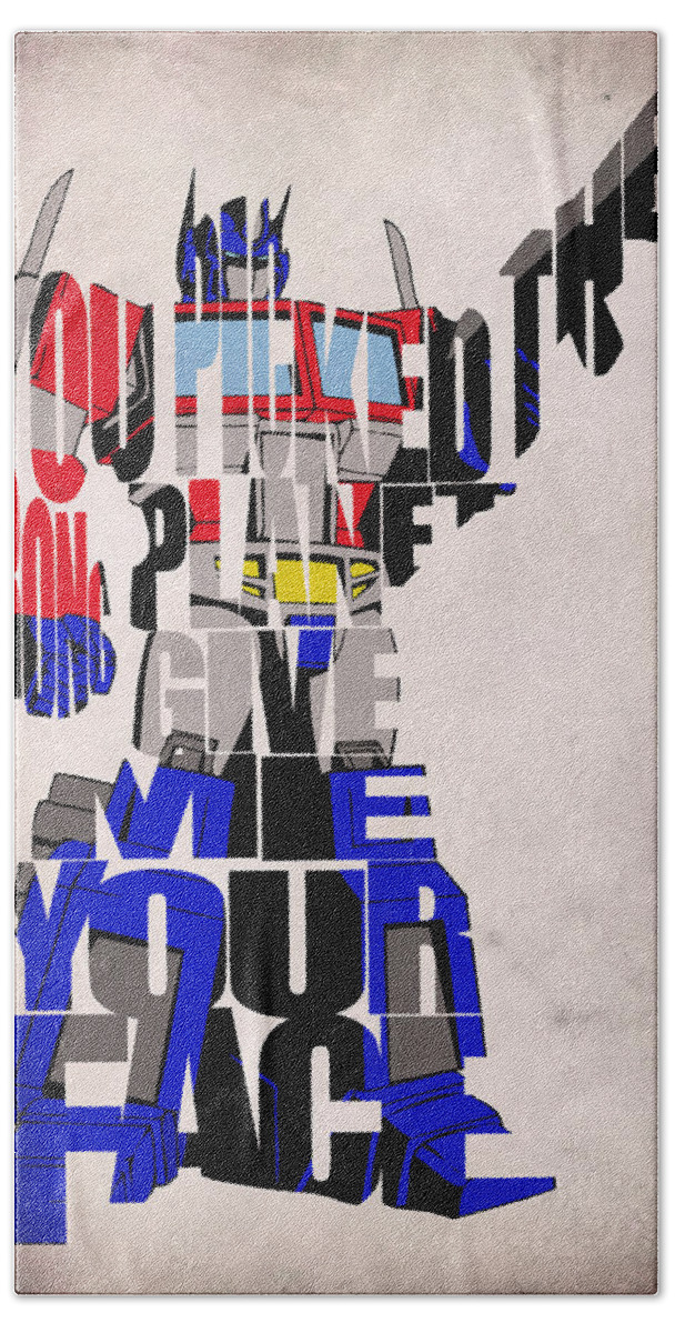 Optimus Prime Beach Sheet featuring the digital art Optimus Prime by Inspirowl Design