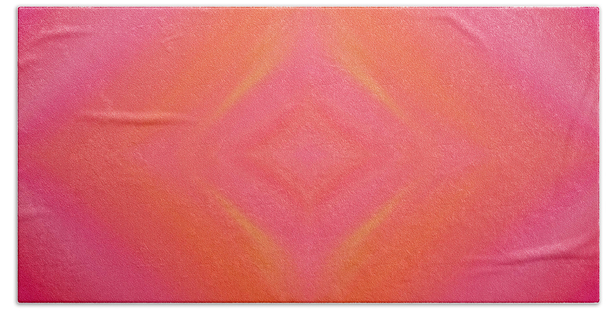 Andee Design Abstract Beach Towel featuring the digital art Orange And Raspberry Sorbet Abstract 4 by Andee Design