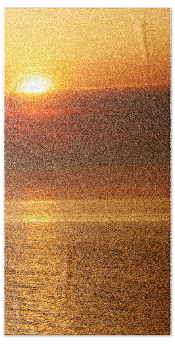 Beach Beach Towel featuring the photograph Orange Glow by Patty Colabuono