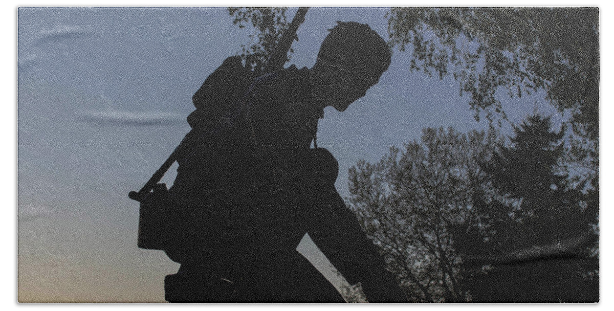 American Soldier Beach Towel featuring the photograph Our Soldiers Give so Much by Ron Roberts