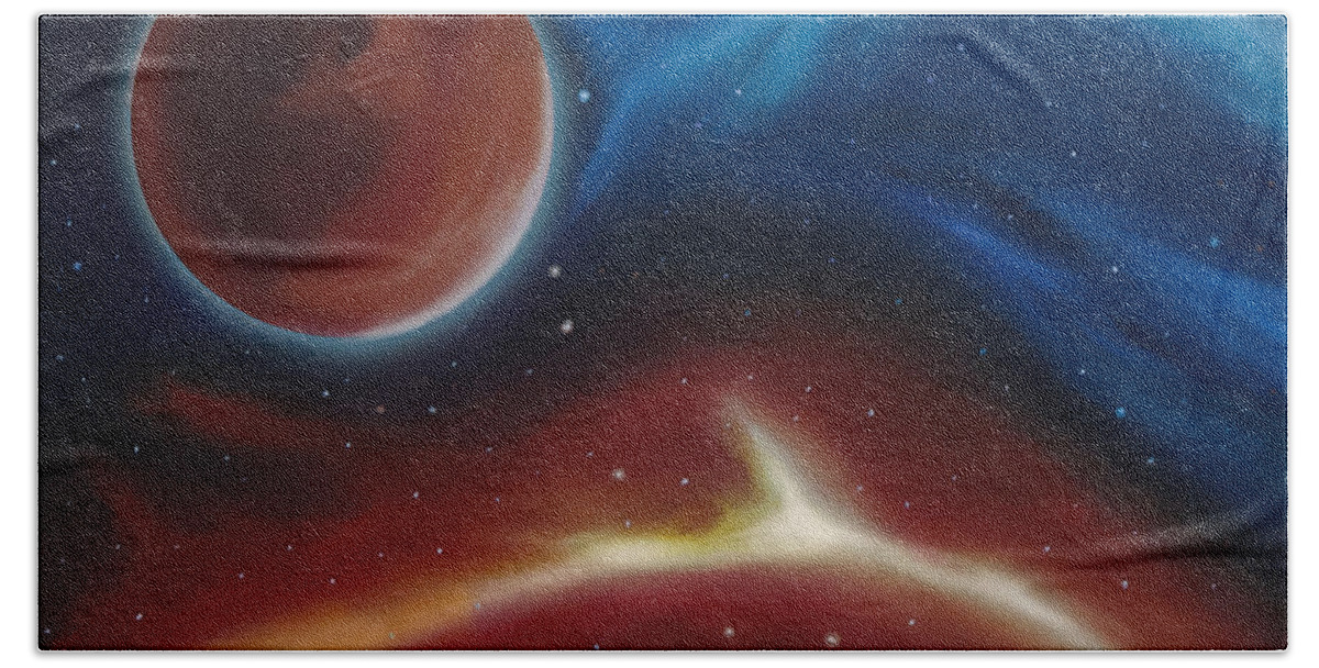 James Hill Beach Towel featuring the painting Oxytonon by James Hill