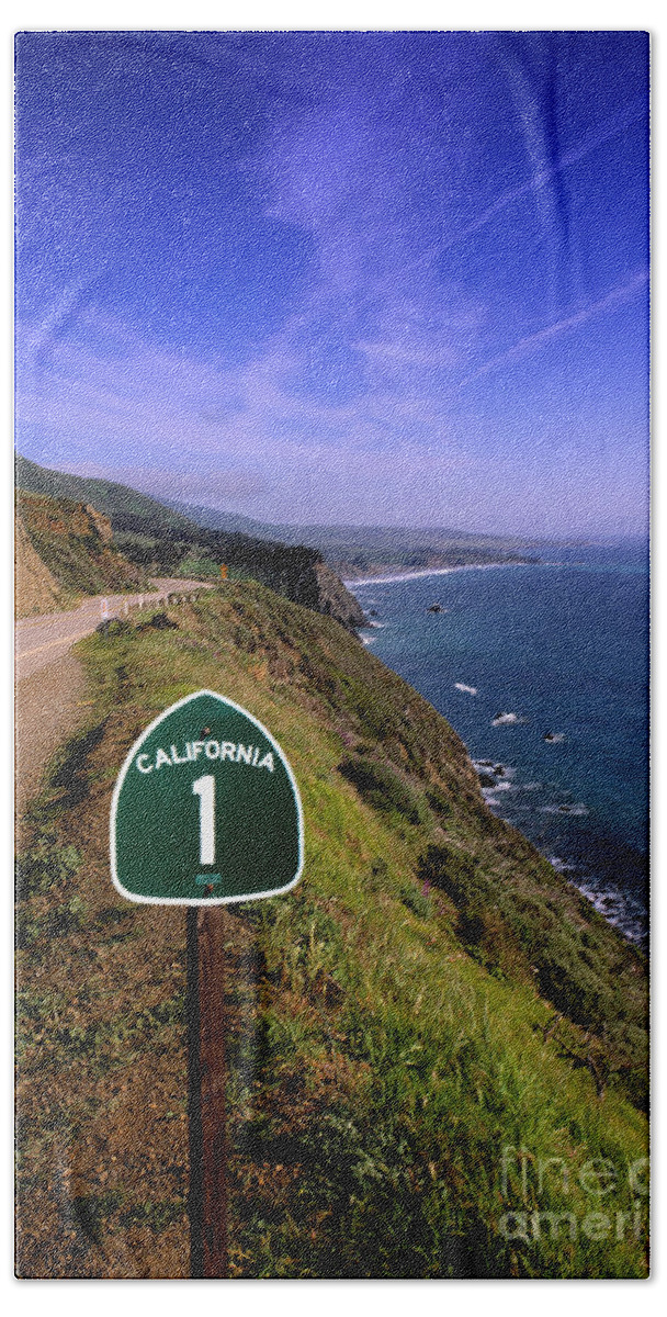 Color Beach Towel featuring the photograph Pacific Coast Highway by Bill Bachmann