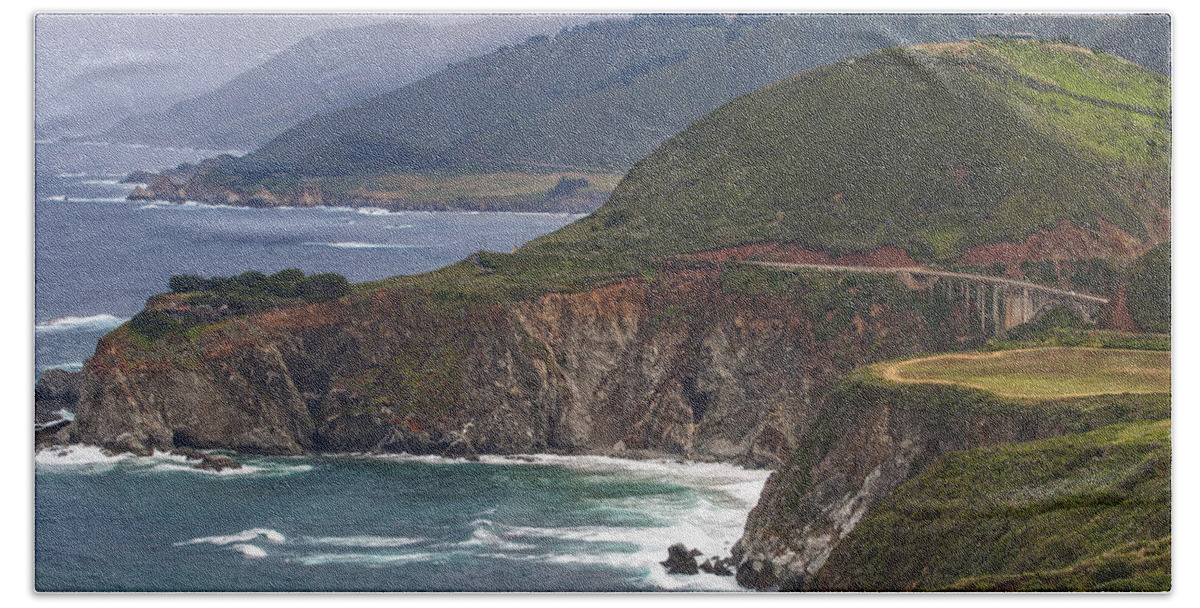 Bridge Beach Sheet featuring the photograph Pacific Coast View by Donna Doherty