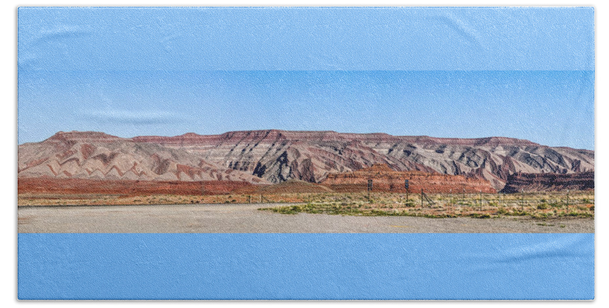 Painted Desert Mountain Beach Towel featuring the photograph Painted Desert Mountain by Daniel Hebard