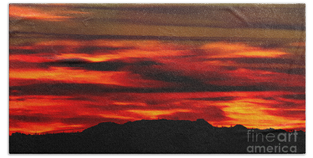 2013 Beach Towel featuring the photograph Painted Sky 34 by Mark Myhaver