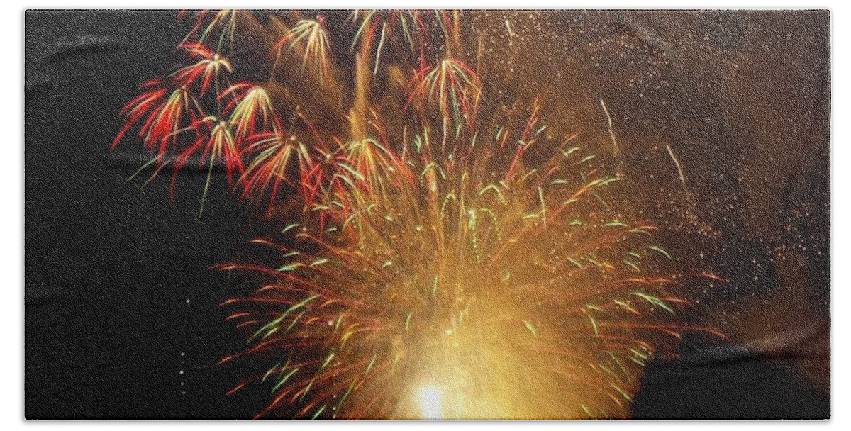 4th Of July Beach Towel featuring the photograph Palms on Fire by Caryl J Bohn