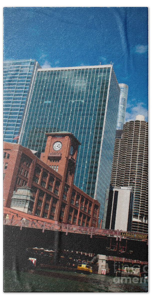 Park Towers Chicago Beach Towel featuring the photograph Park Towers Chicago by Dejan Jovanovic