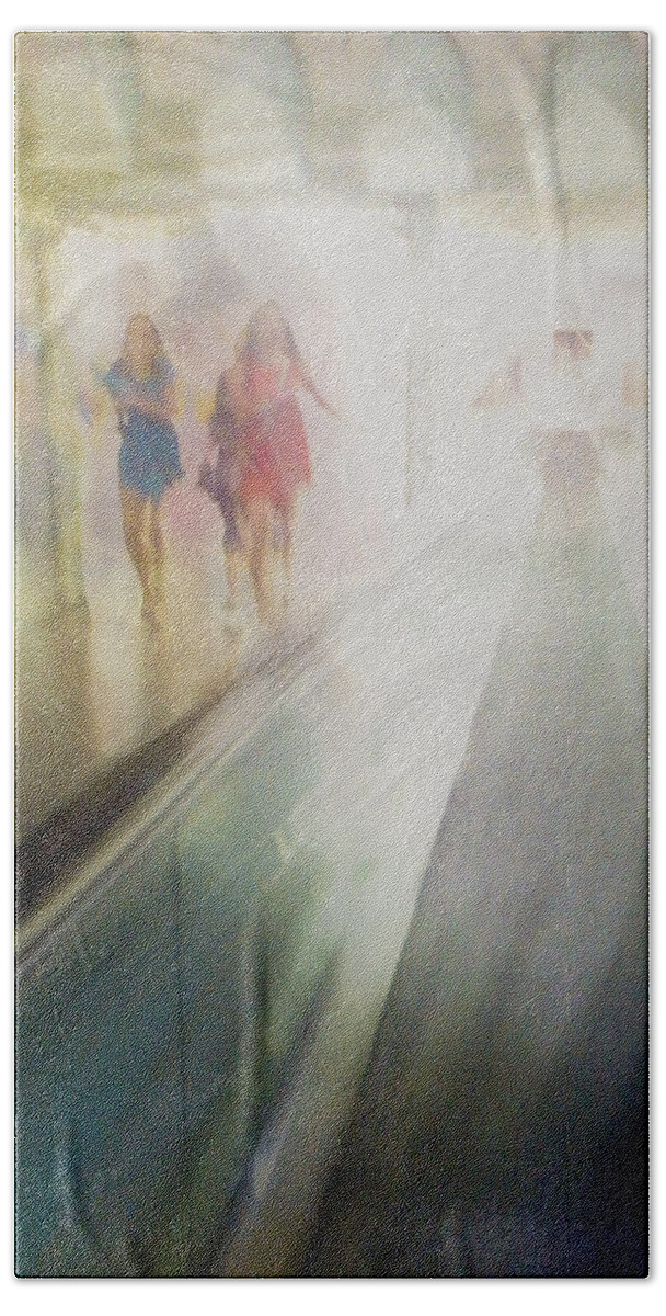 Impressionist Beach Towel featuring the photograph Party Girls by Alex Lapidus