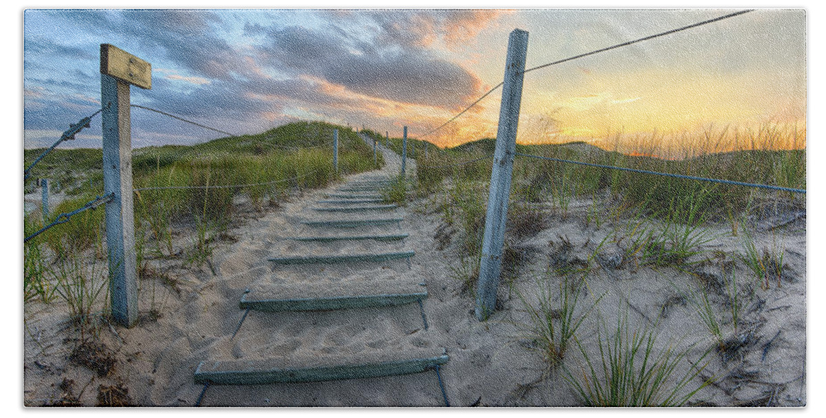Sleeping Bear Dunes Beach Towel featuring the photograph Path Over The Dunes by Sebastian Musial