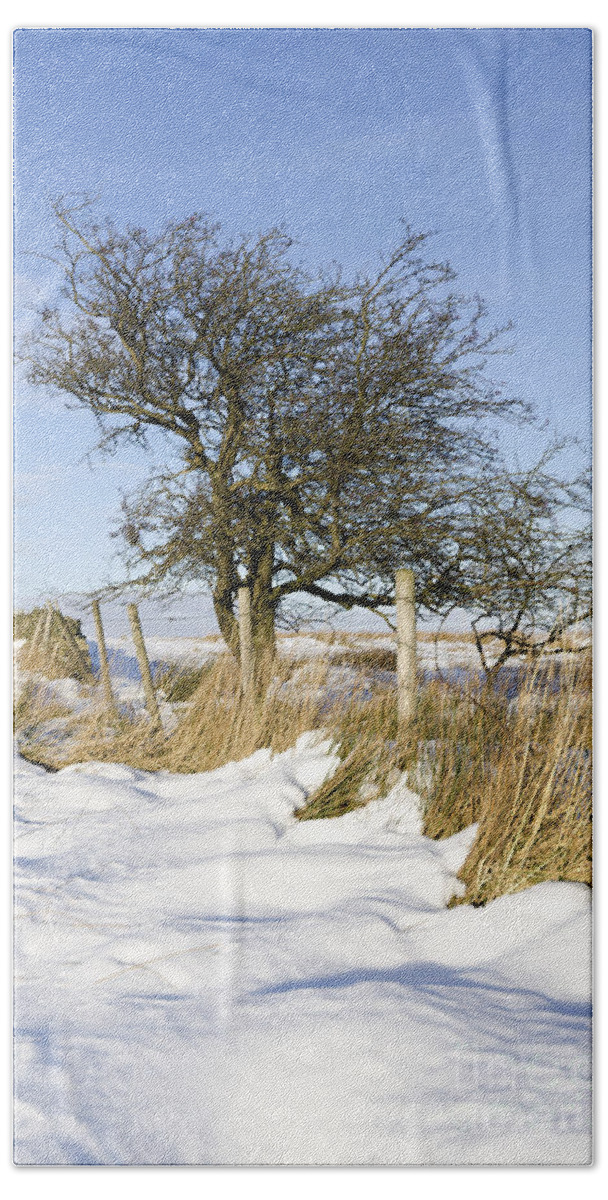 Peak District Beach Towel featuring the photograph Peak District winter by Steev Stamford