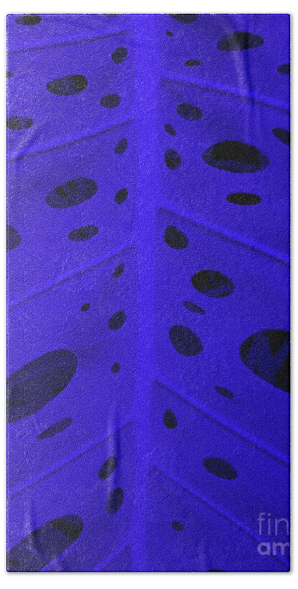 Leaf Beach Towel featuring the photograph Peek-a-Boo Leaf in Purple by Mary Deal