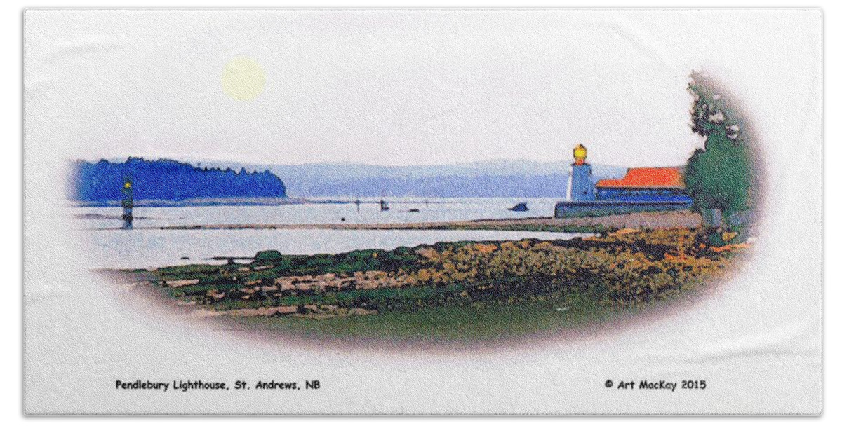 Light Beach Sheet featuring the photograph Pendlebury Light at St. andrews Harbour by Art MacKay