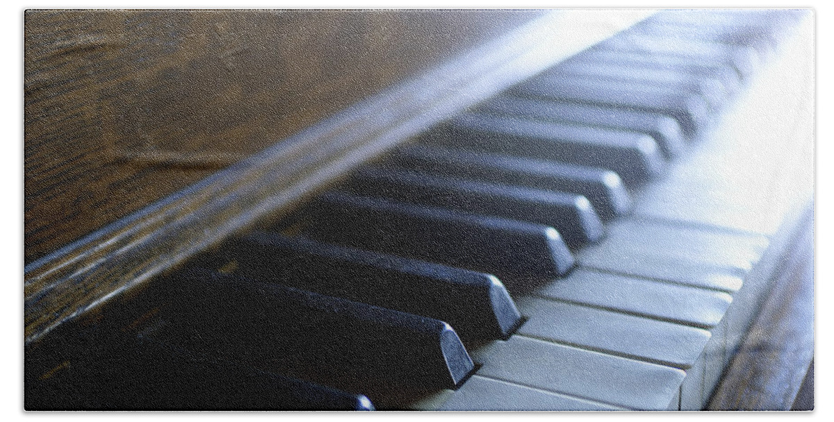 Piano Keys Beach Towel featuring the photograph Piano keys by Jon Neidert