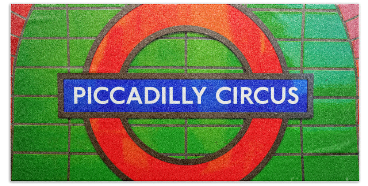 London Beach Towel featuring the photograph Piccadilly Circus Tube Station by Luciano Mortula