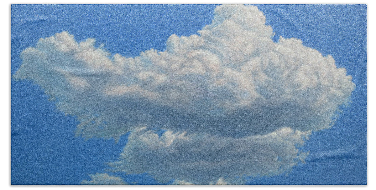 Sky Beach Towel featuring the painting Piece of Sky 3 by James W Johnson
