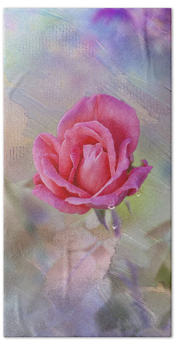 Floral Art Beach Towel featuring the photograph Pink Gentility by Bill and Linda Tiepelman