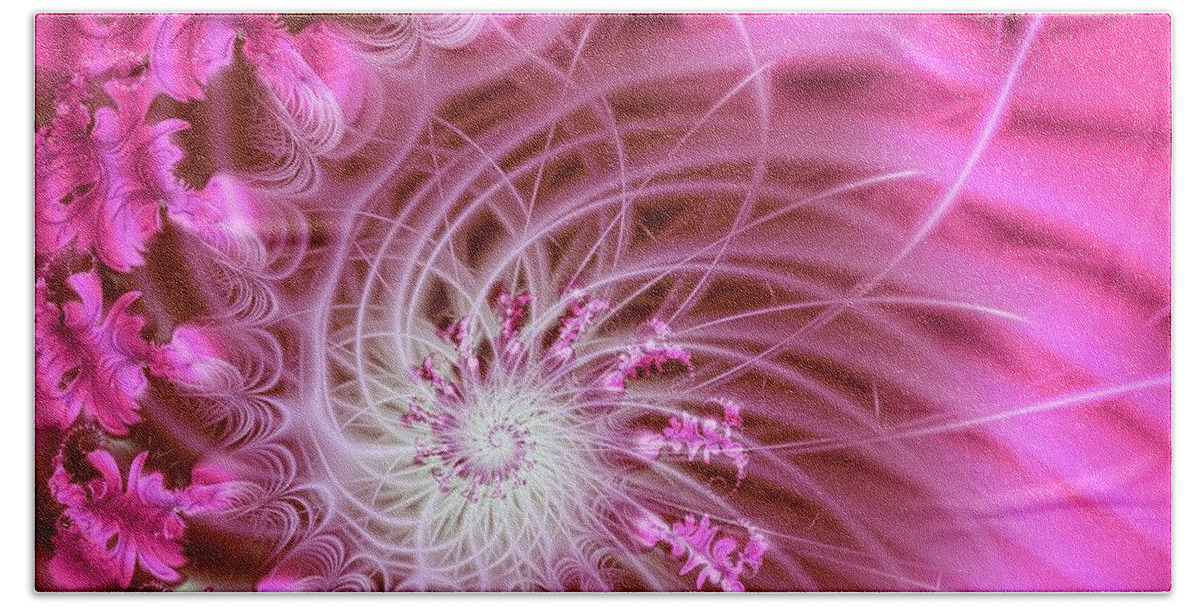 Pink Beach Towel featuring the digital art Pink by Lena Auxier