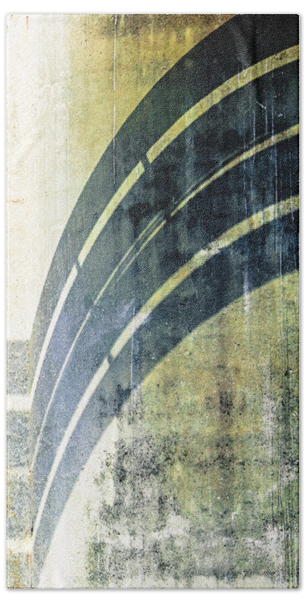 Cement Wall Beach Towel featuring the photograph Piped Abstract 3 by Carolyn Marshall