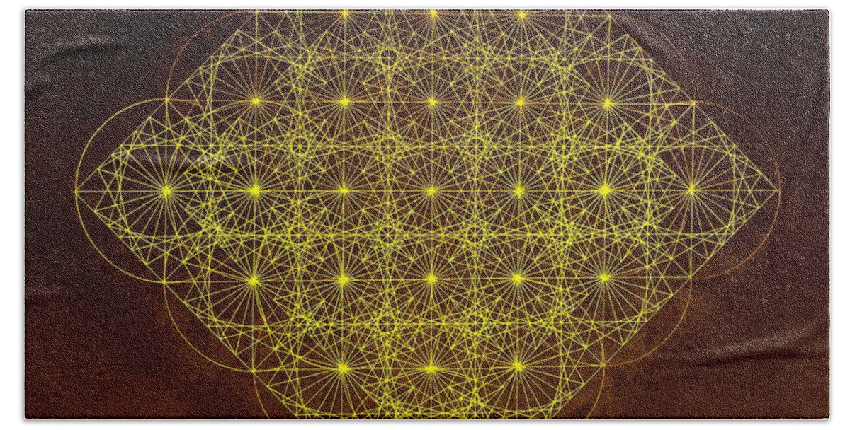 Fractal Beach Towel featuring the drawing Planck Space Time by Jason Padgett
