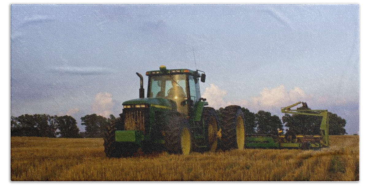Ag Beach Towel featuring the photograph Planting Deere by David Zarecor
