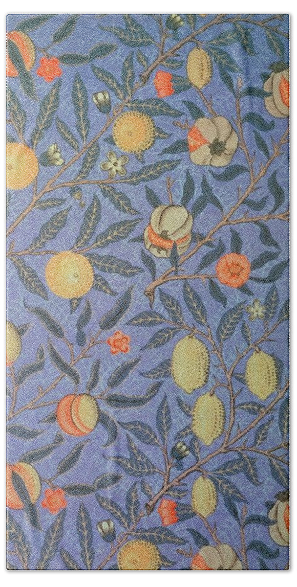 Artistic Beach Towel featuring the painting Pomegranate by William Morris