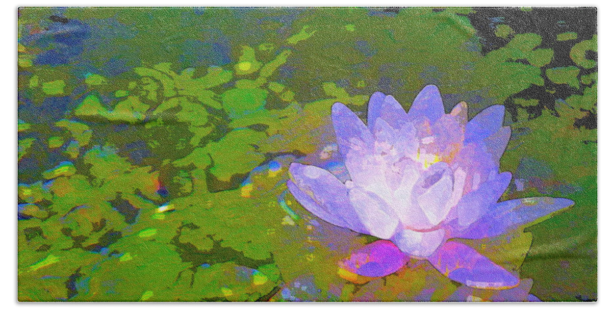 Floral Beach Towel featuring the photograph Pond Lily 29 by Pamela Cooper