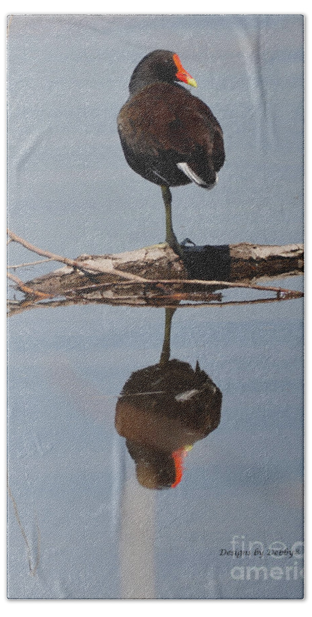 Reflection Beach Towel featuring the photograph Pond Reflection by Debby Pueschel