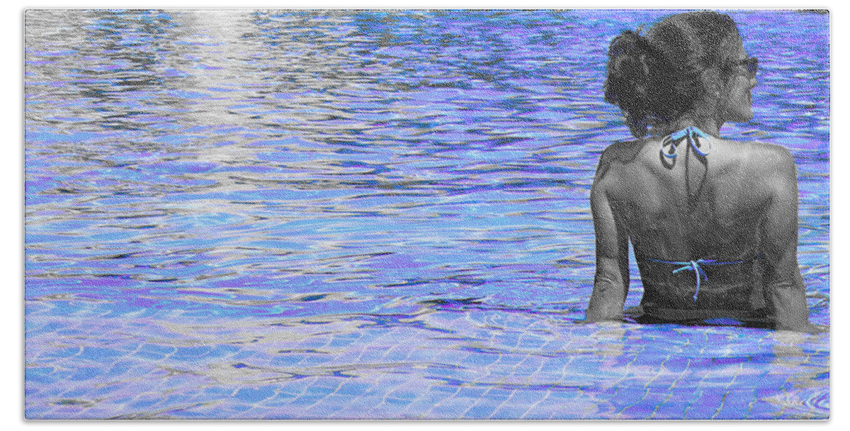 Pool Beach Sheet featuring the photograph Pool by Culture Cruxxx
